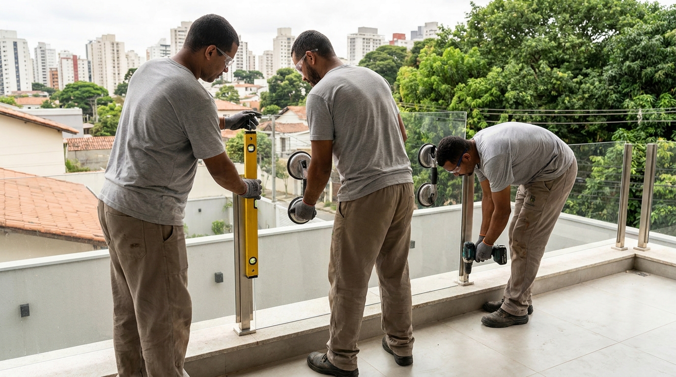 Troca de roldana de esquadria no Setor Central, Aparecida de Goiânia‑GO